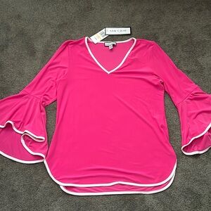 Barbie Pink/White Sam and Jess vneck size PM